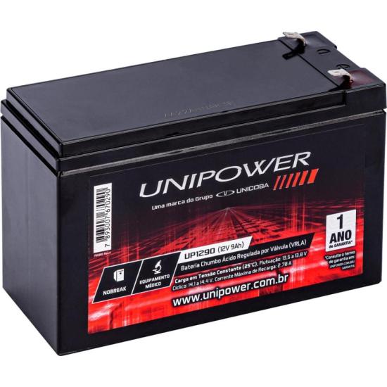 BATERIA ESTACIONÁRIA SELADA 12V 9Ah VRLA UP1290 UNIPOWER