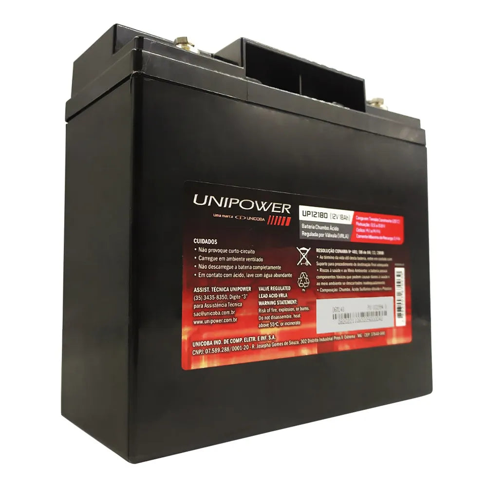 BATERIA SELADA 12V 18AH UNIPOWER – VRLA AGM