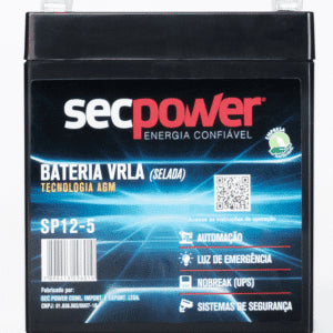 BATERIA SECPOWER CHUMBO-ÁCIDO VRLA AGM 12V 5AH