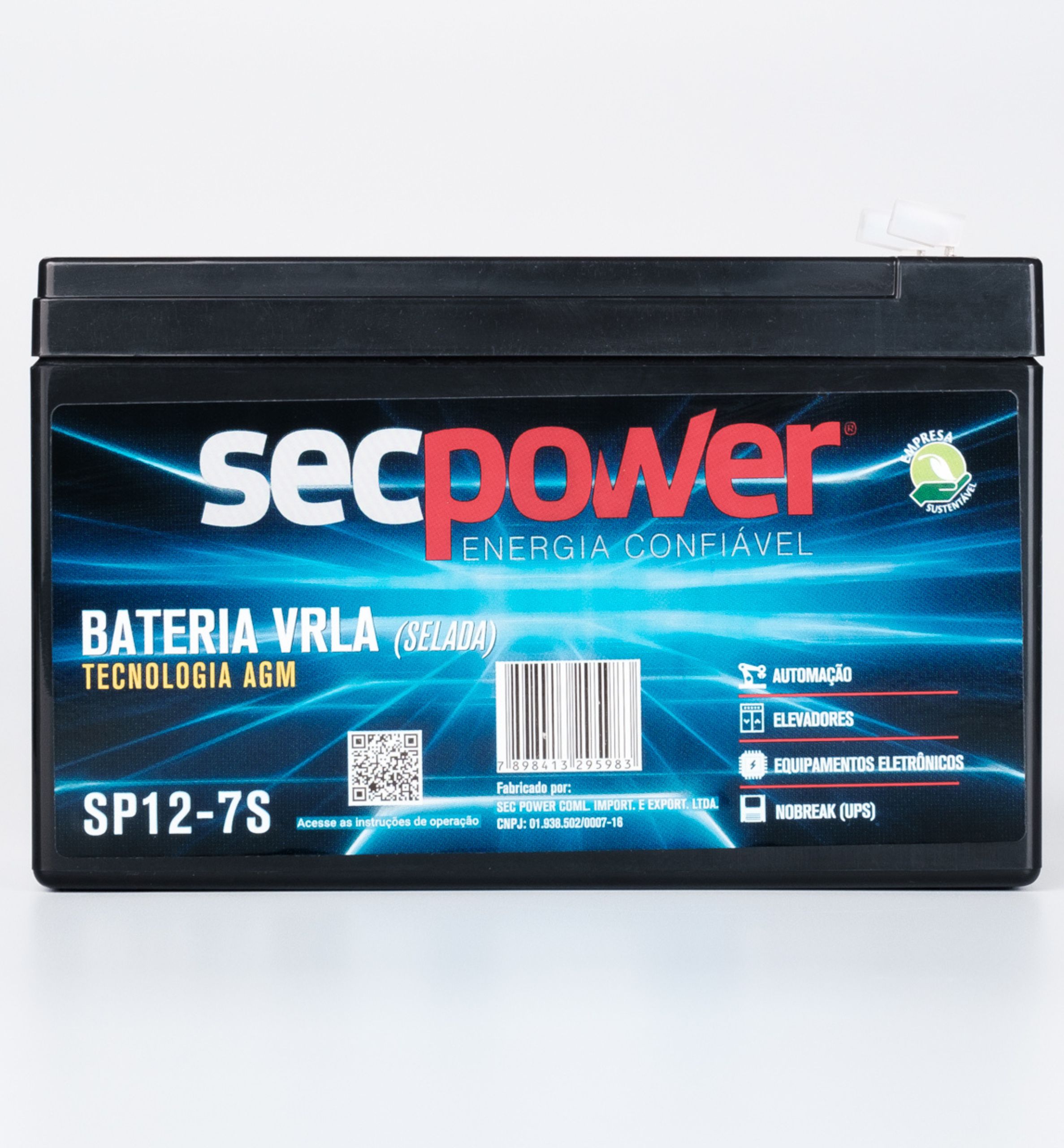 BATERIA SECPOWER CHUMBO-ÁCIDO VRLA AGM 12V 7S