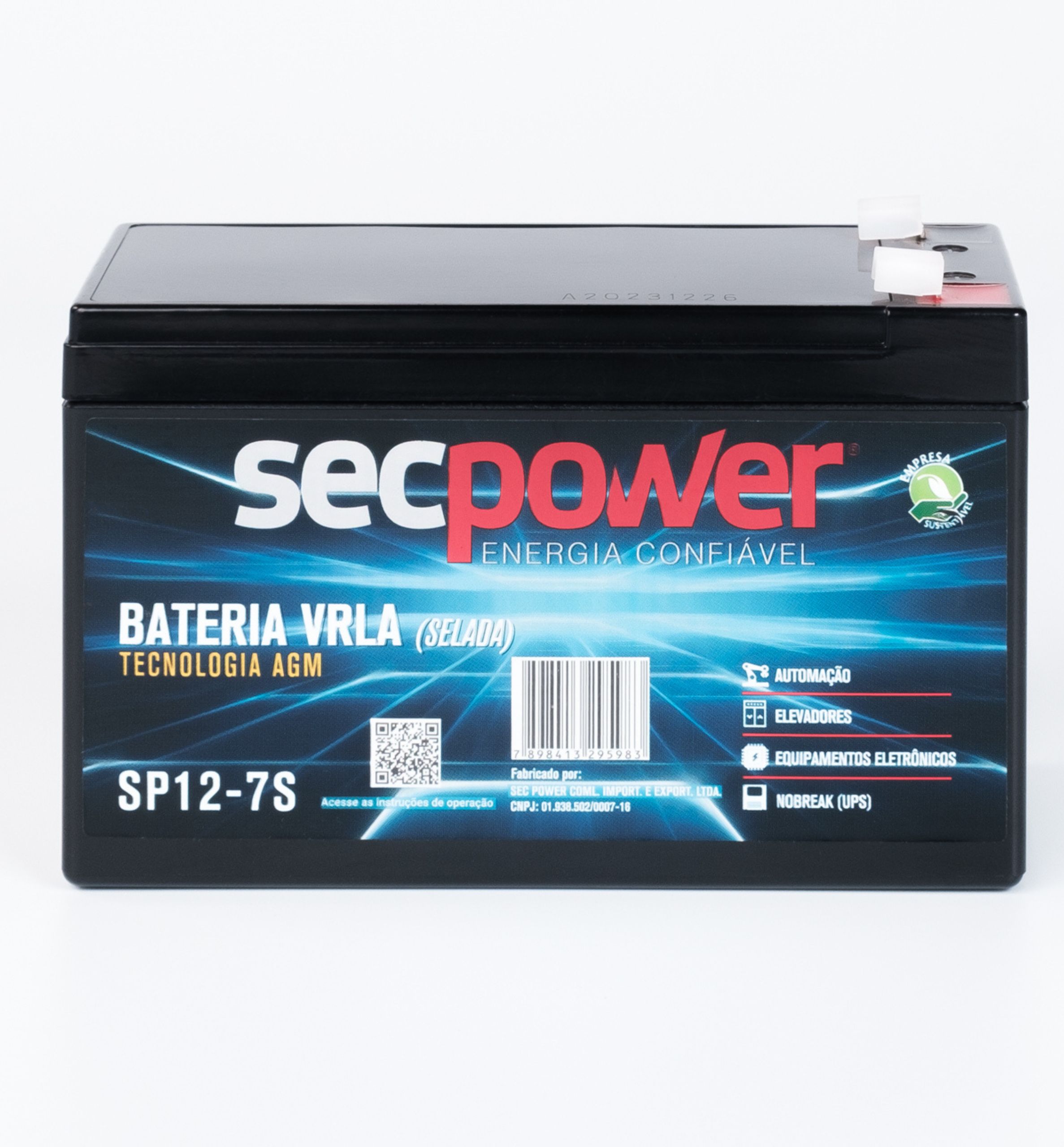 BATERIA SECPOWER CHUMBO-ÁCIDO VRLA AGM 12V 7S