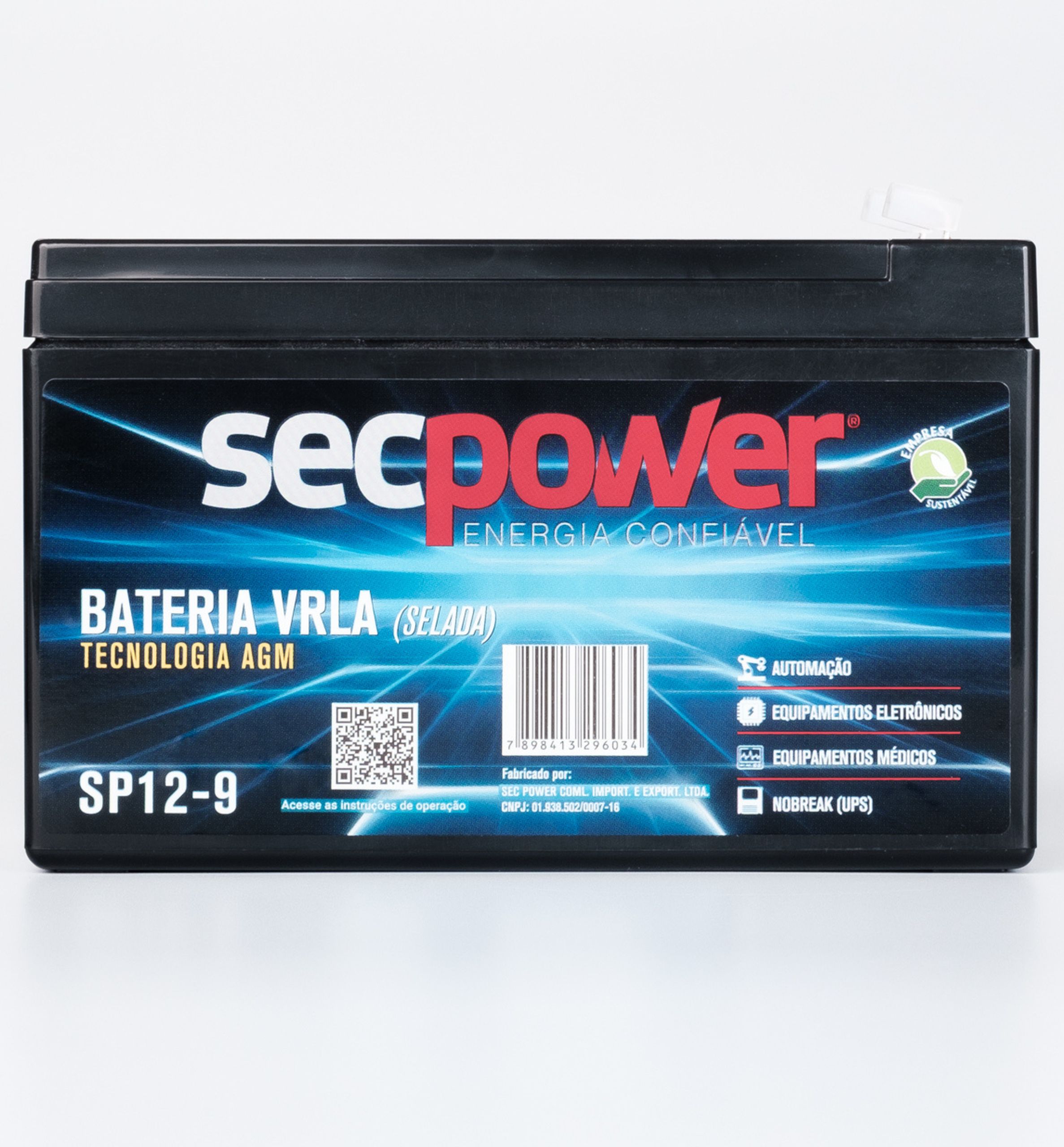 BATERIA SECPOWER CHUMBO-ÁCIDO VRLA AGM 12V 9AH