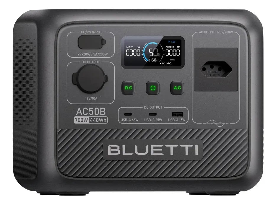Estação De Energia Bluetti Ac50b 220v Gerador Solar Portátil 700w